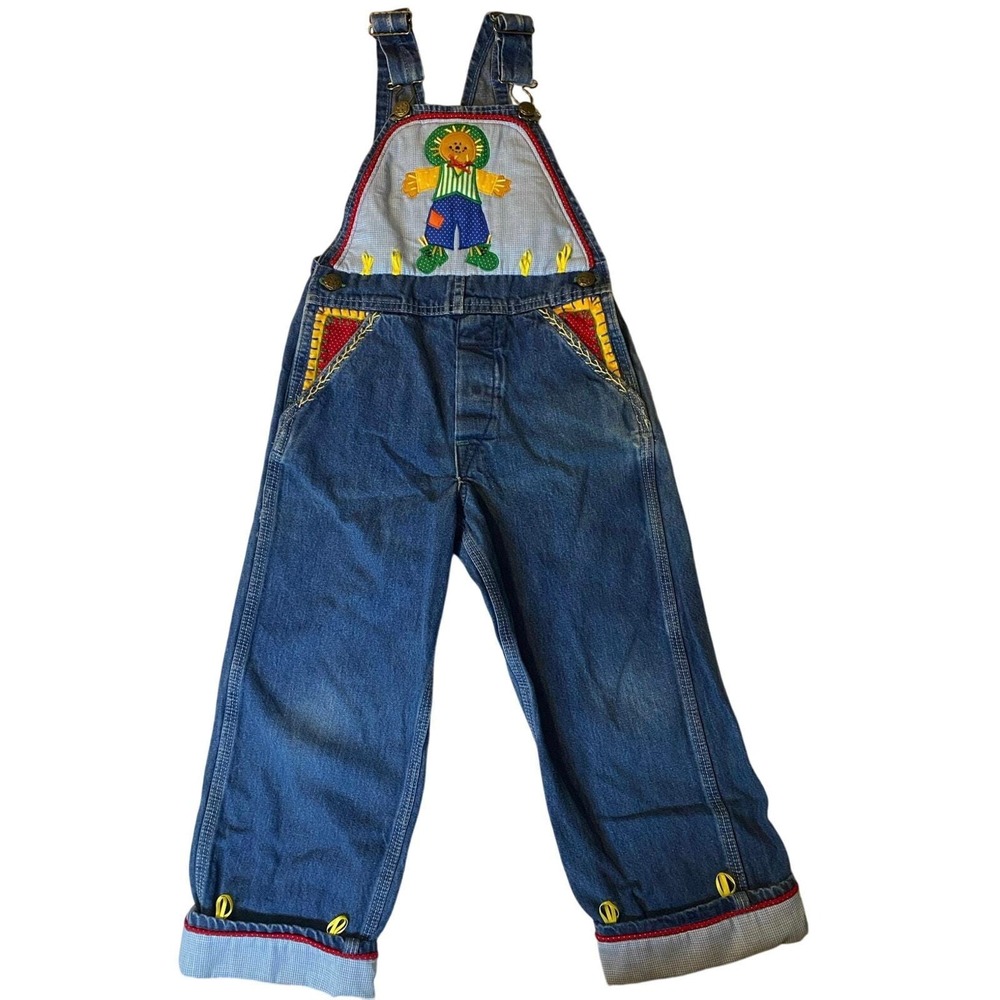 VTG OshKosh One-of-a-Kind Denim Kids‎ Overalls Quilted by Marti Michell Rare